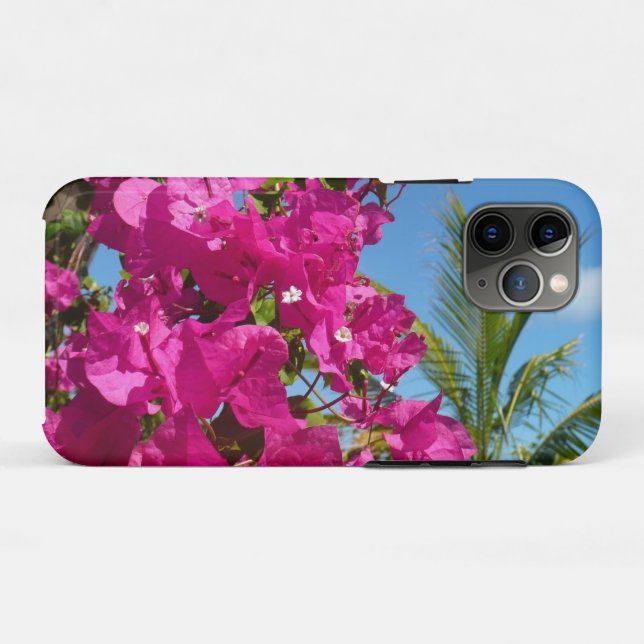 Bougainvillea and Palm Tree Tropical Nature Scene Case-Mate iPhone Case (Back (Horizontal))