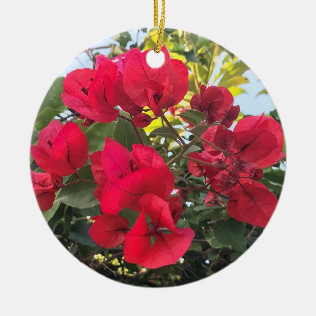 Bougainvillea Ceramic Ornament (Front)