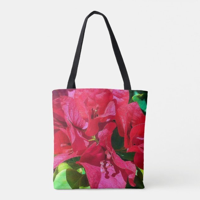 Bougainvillea Closeup Tote Bag (Back)