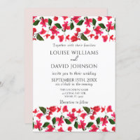 Bougainvillea Flower Wedding Invitation 