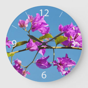 Bougainvillea Flowers Large Clock