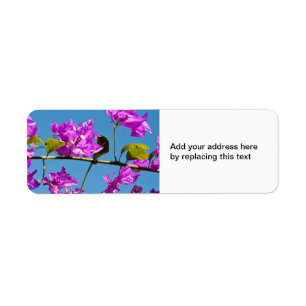Bougainvillea Flowers Return Address Label