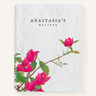 Bougainvillea Greek Island Recipe Cookbook Notebook