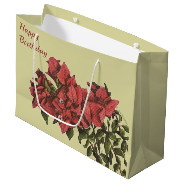 Bougainvillea Large Gift Bag (Front Angled)