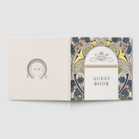 Bougainvillea Navy Blue Gold Wedding Art Nouveau