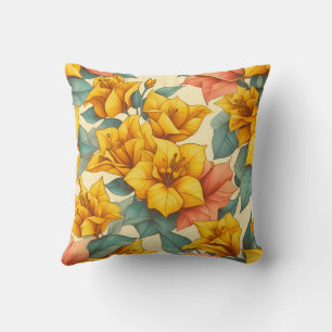bougainvillea orange yellow cushion