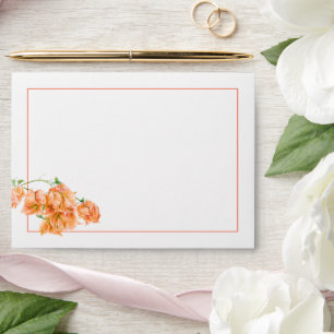 Bougainvillea paper flower orange wedding Envelope