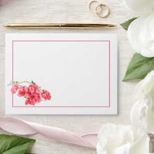 Bougainvillea paper flower red wedding Envelope