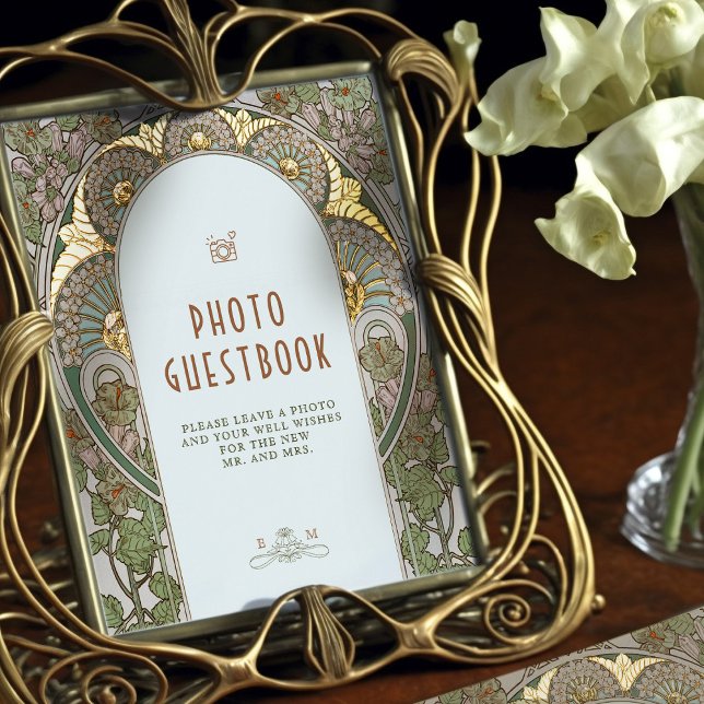 Bougainvillea Photo Guestbook Sign Vintage (Creator Uploaded)