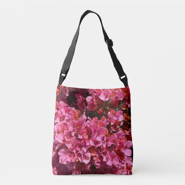 Bougainvillea Pink Tropical Vining Shrub Photo  Crossbody Bag (Back)