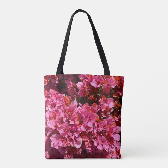 Bougainvillea Pink Tropical Vining Shrub Photo Tote Bag (Back)