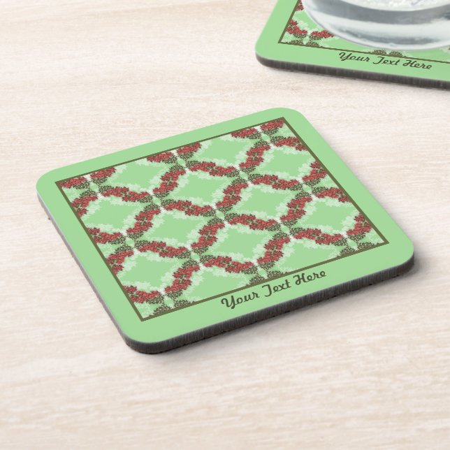 Bougainvillea Plastic Coaster (Left Side)