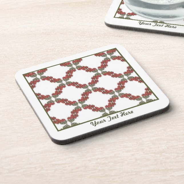 Bougainvillea Plastic Coaster (Left Side)