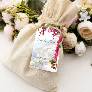 Bougainvillea Positano bridal shower favour Gift Tags