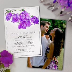 Bougainvillea silver purple watercolor wedding