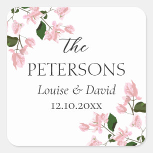 Bougainvillea Wedding Gifts & Favors Sticker