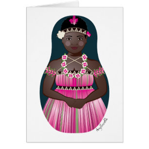 Bougainvillean Matryoshka Card