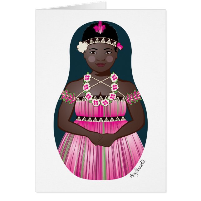 Bougainvillean Matryoshka Card (Front)