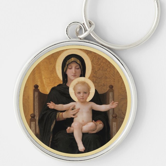 Bougereau Mary and Jesus  Key Ring (Front)