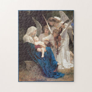 Bougereau Virgin with Angels Christian art Jigsaw Jigsaw Puzzle