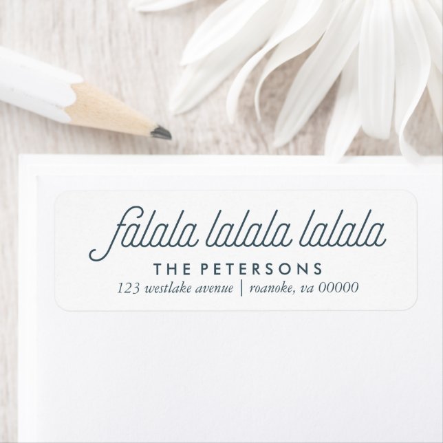 Boughs of Holly Festive Christmas Return Address Label (Insitu)