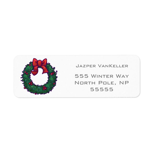 Boughs of Holly Return Address Label (Front)