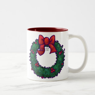 Boughs of Holly Two-Tone Coffee Mug