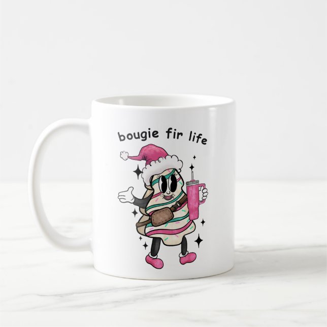 Bougie Fir Life, Boujee Christmas Tree, Xmas Gift Coffee Mug (Left)