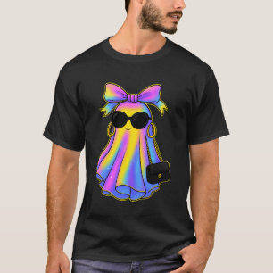 Bougie Ghost Cute Girls Coquette Bow Halloween T-Shirt