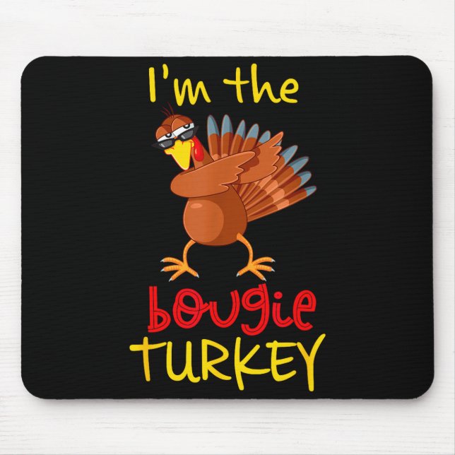 Bougie Turkey Matching Family Group Thanksgiving P Mouse Pad (Front)