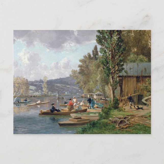 Bougival, 1873 postcard (Front)