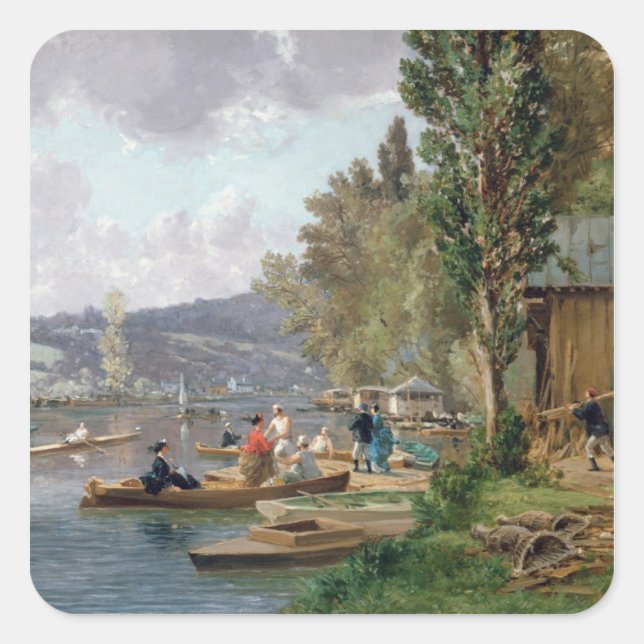 Bougival, 1873 square sticker (Front)