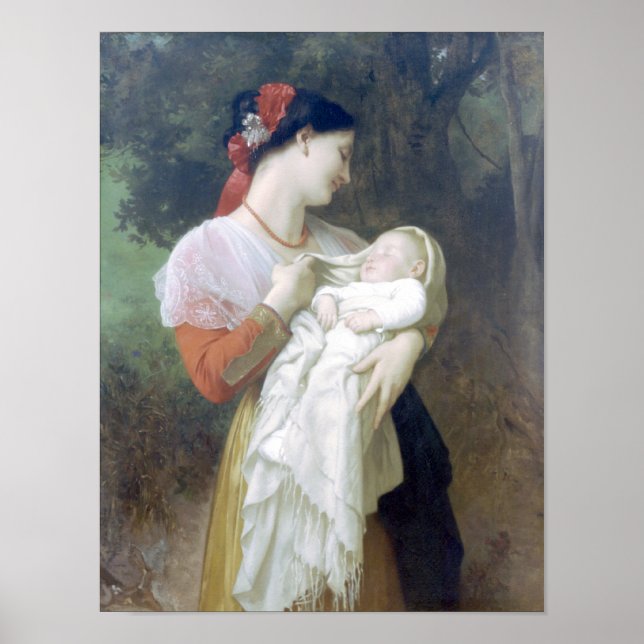 Bouguereau - Admiration Maternelle Poster (Front)