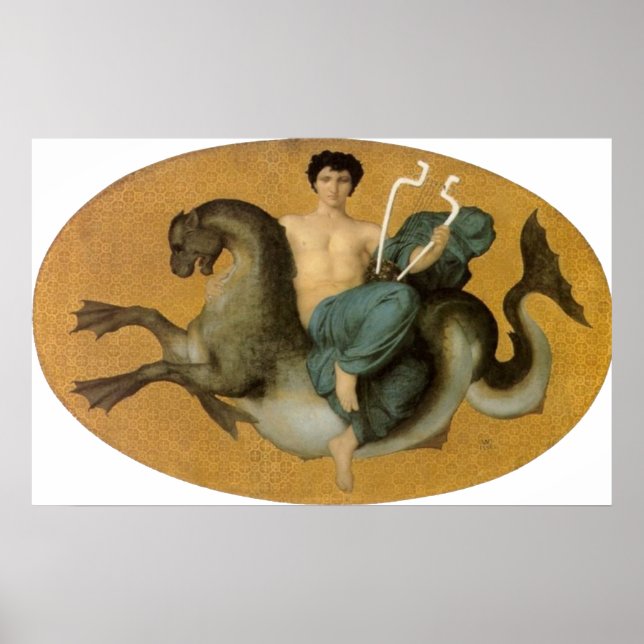 Bouguereau - Arion sur un Cheval Marin Poster (Front)