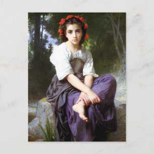 Bouguereau At The Edge of the Brook Postcard