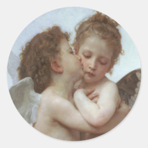 Bouguereau - Beautiful Angel Painting Classic Round Sticker
