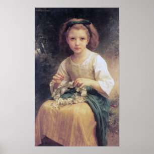 Bouguereau - Child Braiding A Crown, 1874 Poster