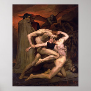 Bouguereau-Dante And Virgil In Hell Poster