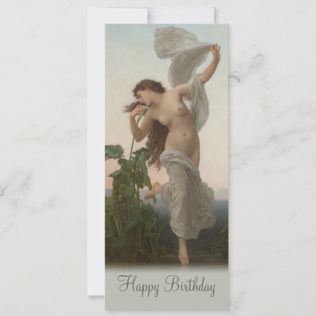 Bouguereau Dawn L’Aurore CC0875 Birthday Card (Front)