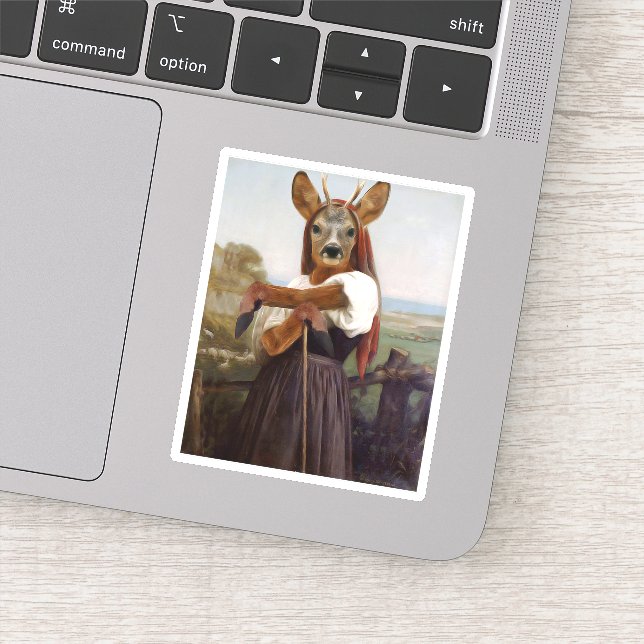 Bouguereau Deer Shepherdess (Detail)