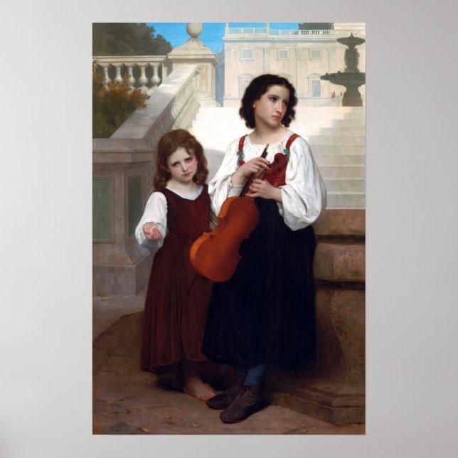 Bouguereau - Far From Home 1867 Poster (Front)