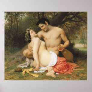 Bouguereau - Faune et Bacchante Poster