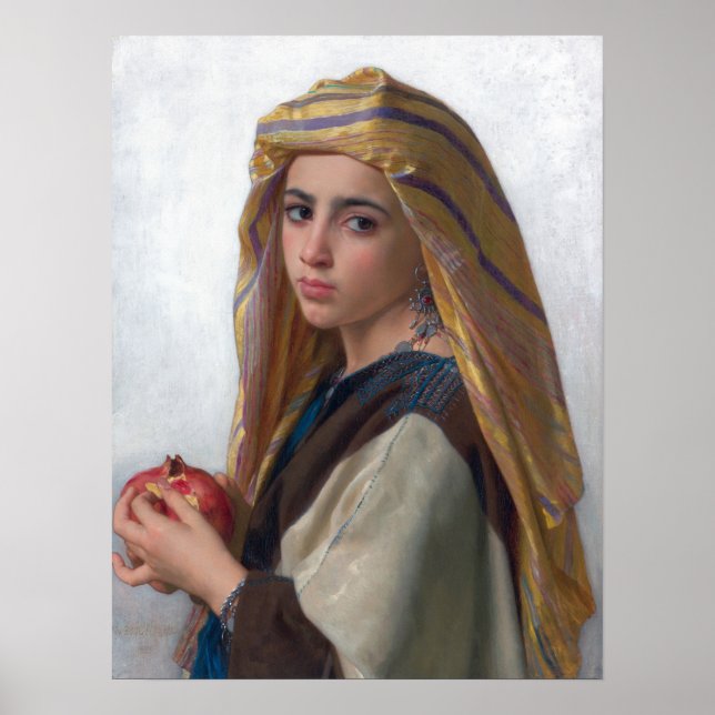 Bouguereau - Girl With A Pomegranate Poster (Front)