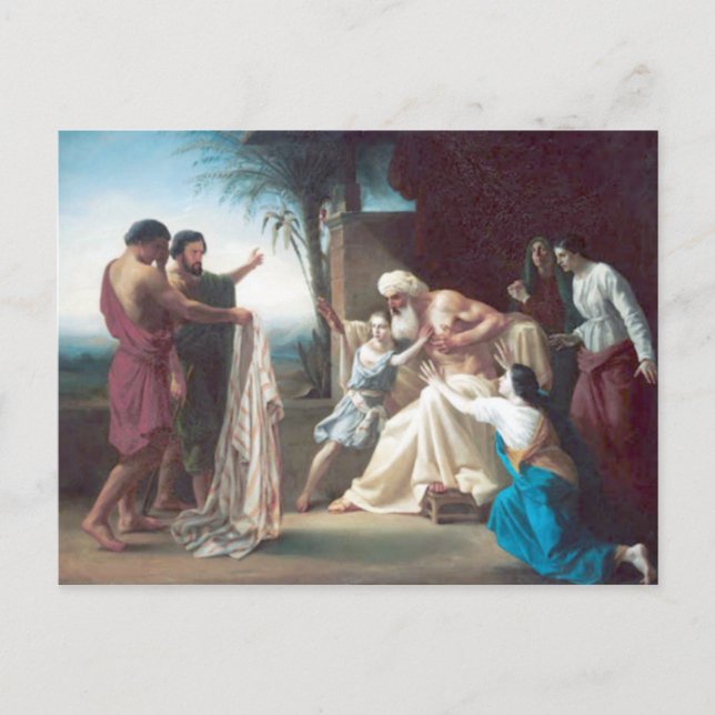 Bouguereau - Jacob Recevant le Tunique de son Fils Postcard (Front)