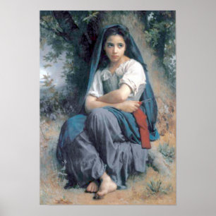 Bouguereau - La Petite Tricoteuse Poster