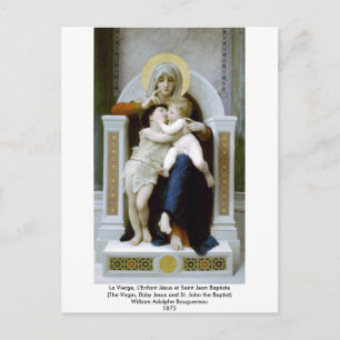 Bouguereau - La Vierge, L'Enfant Jésus et Saint Je Postcard