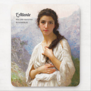 Bouguereau L'Attente 1901 Lovely young woman Mouse Pad
