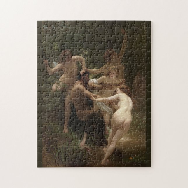 Bouguereau Nymphs and Satyr Jigsaw Puzzle (Vertical)