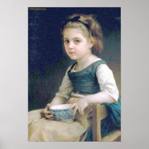Bouguereau - Petite Fille au Bol Bleu Poster