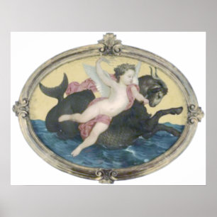 Bouguereau - Putti sur un Monstre Marin Poster